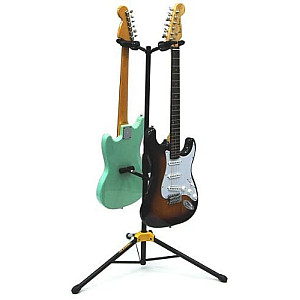 Hercules GS422B PLUS Dual Guitar Stand with Auto Grip System and Foldable Yoke